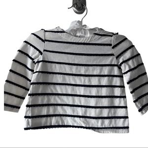 Baby GAP | white and navy stripe long sleeve top | size 12-18 months